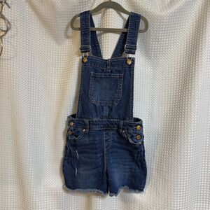 Celebrity Pink Girls Size 12 Blue Denim Overall Shorts Casual Summer